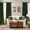 thumbnail image 3 of NICETOWN Olive Green Velvet Curtains 84 Inches Long for Living Room, Pinch Pleated Luxury Elegant Decorative Thermal Insulated Room Darkening Velvet Window Treatments, 40"x84", 2 Panels, 3 of 10