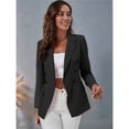 thumbnail image 4 of Cárdigan de Larga de Color Liso para Mujer, Chaqueta Informal de Larga con Abertura Frontal. Negro S, 4 of 8