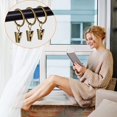 thumbnail image 5 of Curtain Rings - 2.0-Inch Inner Diameter Antique Brass Curtain Clip Rings for Curtain Panels, This Curtain Clip Rings Also Apply for Drapery Rod (Set of 14 PCS Antique Brass Curtain Rings), 5 of 5