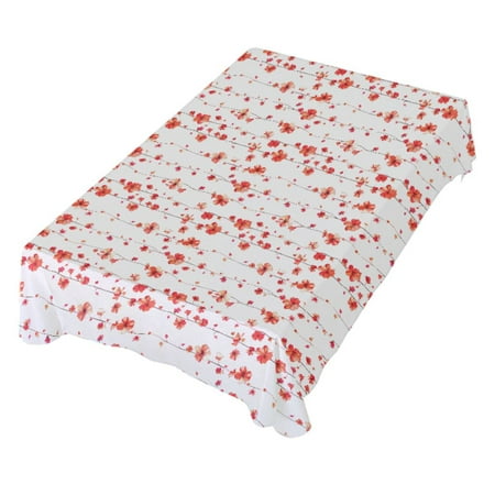 

JSTEL Weeping Cherry Blossom Flower Table Cloth Rectangle 60 x 120 Inch Tablecloth Anti Wrinkle Table Cover for Dining Kitchen Parties