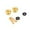 Gold Oversized, variant on Two End Pin Black Acoustic Electric Guitar Strap Buttons With Screws Pads 14mm