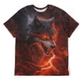 thumbnail image 3 of LAOLIUSN Men's 3D Wolf Graphic T Shirt, All Over Print Short Sleeve Crew Neck Casual Tee, Animal Print Summer Top, S-4XL, 3 of 7