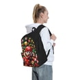 thumbnail image 6 of Lsque Mario Pattern Adult Backpack – Durable & Lightweight PU Canvas Storage Bag , 15” Laptop Compartment, and Multiple Pockets, 6 of 7