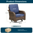 thumbnail image 7 of Unnifurnzi Outdoor Swivel Rocker Patio Chairs-High Back Outdoor Rocking Chairs Set of 2 All Weather Wicker Patio Chairs for Porch Balcony Deck-Brown/Blue, 7 of 7