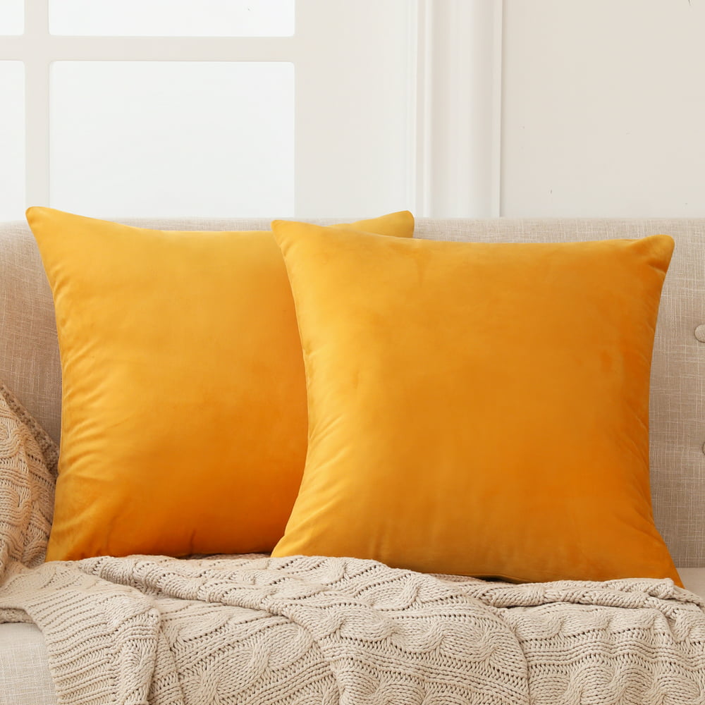 Deconovo 24 x 24 Pillow Covers Big Square Throw Pillow Covers Handmade Luxury Velvet Pillow Case