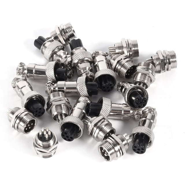 10 Set GX12 6Pin 12mm enchufe de aviación macho hembra conector de enchufe de metal