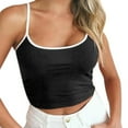 thumbnail image 3 of Sngxgn Womens Tank Tops Spaghetti Strap Camisoles Scoop Neck Tops(BLACK,S), 3 of 4