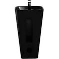 thumbnail image 6 of Fine Fixtures Plainfield Pedestal, Elegant One Piece Pedestal Sink, Center Faucet Hole, Vitreous China, Black, 6 of 9