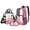 Pink-Cat Stars Polka Dot, variant on Kuiaobaty Cat Stars Print Clear Backpack and Pencil Case for Girls 8-12 Polka Dot Print Backpack and Lunch Bag with Bottle Holder Heavy Duty Clear Bookbag with Lunch Box for School