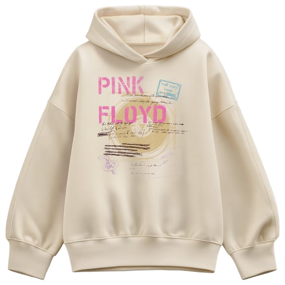 Pink Floyd - Pink Floyd Lyric Drafts - Ladies Oversized Fleece Hoodie Sweatshirt
