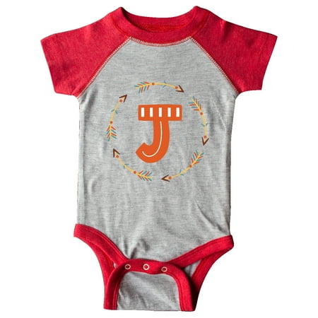 

Inktastic Monogram Letter J Tribal Arrow Gift Baby Boy or Baby Girl Bodysuit