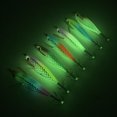 thumbnail image 1 of Señuelo de camarón de madera, simulación de pulpo fluorescente, señuelos de peces con anzuelo de calamar, 7 Uds., 1 of 7