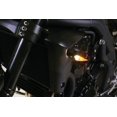 thumbnail image 2 of Kuryakyn 2540 Motorcycle Lighting Accessory: Kellermann Micro Rhombus PL, LED Running/Turn Signal/Blinker Light, White/Amber, Front Left, Satin Black, Pack of 1, 2 of 2