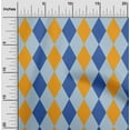 thumbnail image 1 of oneOone Silk Tabby Light Dusty Blue Fabric Argyle Check Dress Material Fabric Print Fabric By The Yard 42 Inch Wide, 1 of 4