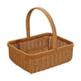 thumbnail image 3 of Cesta de picnic de imitación de ratán, cesta de compras de granja para dulces, frutas y bodas L, 3 of 8