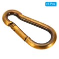 thumbnail image 3 of Unique Bargains 6mm Spring Snap Hook Clips Chain Quick Links Connector Ring Lock 132 Lbs Gold Bronze 6 Pack, 3 of 6