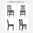 thumbnail image 5 of AFO Foldable Solid Wood Cross-Back Dining Chairs Set of 6, Dark Brown, 5 of 6