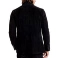 thumbnail image 3 of Men Fashion Stylish Black 100% Genuine Suede Leather Lightweight Soft Satin lining Jackets for Men - XS Size, 3 of 3