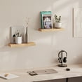 thumbnail image 7 of Ballucci 16" Floating Shelves for Wall, 2-Pack with Invisible Brackets, 6" Deep, Natural Oak, 7 of 7
