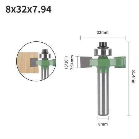 

Optional 8mm Shank T-Slot Router Bit with Bearing Milling Cutter WoodworkingTool