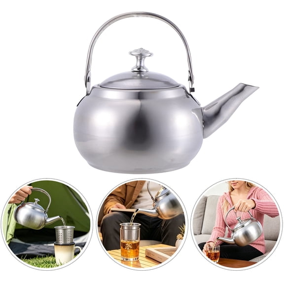 CICRKHB Stainless Steel Teapot, Tea Kettle with Infuser, Heat Resistant Tea Pot for Stovetop Boiling Water, 304 Tea Maker for Home Kitchen