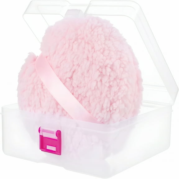 RAGUPEL Body Powder Puff, 6 Inch Powder Puff with Storage Container Pink Soft Powder Puff for Body Powder Large Dust Puffs for Women Body Powder Applicator