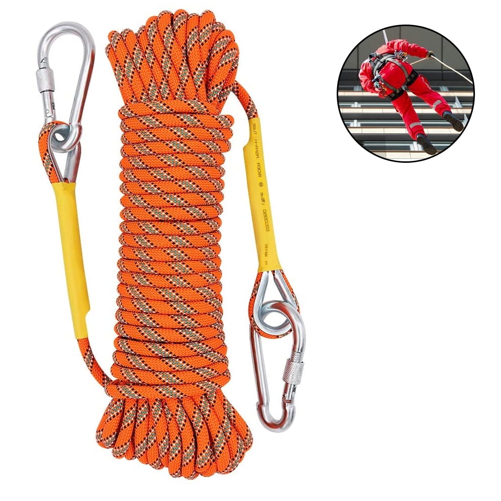 10pcs Plastic Abseiling Rope Protective Loop Free Orange