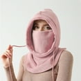 thumbnail image 3 of YAOBAMM Windproof Balaclava with Drawstring Women Fleece Cycling Hat Scarf Drawstring Camping Balaclava Hooded Beanie Bonnet Neck Head Cover, 3 of 6