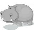 thumbnail image 2 of Hippo Wall Mural by Wallmonkeys Peel and Stick Graphic (18 in W x 14 in H) WM316565, 2 of 4