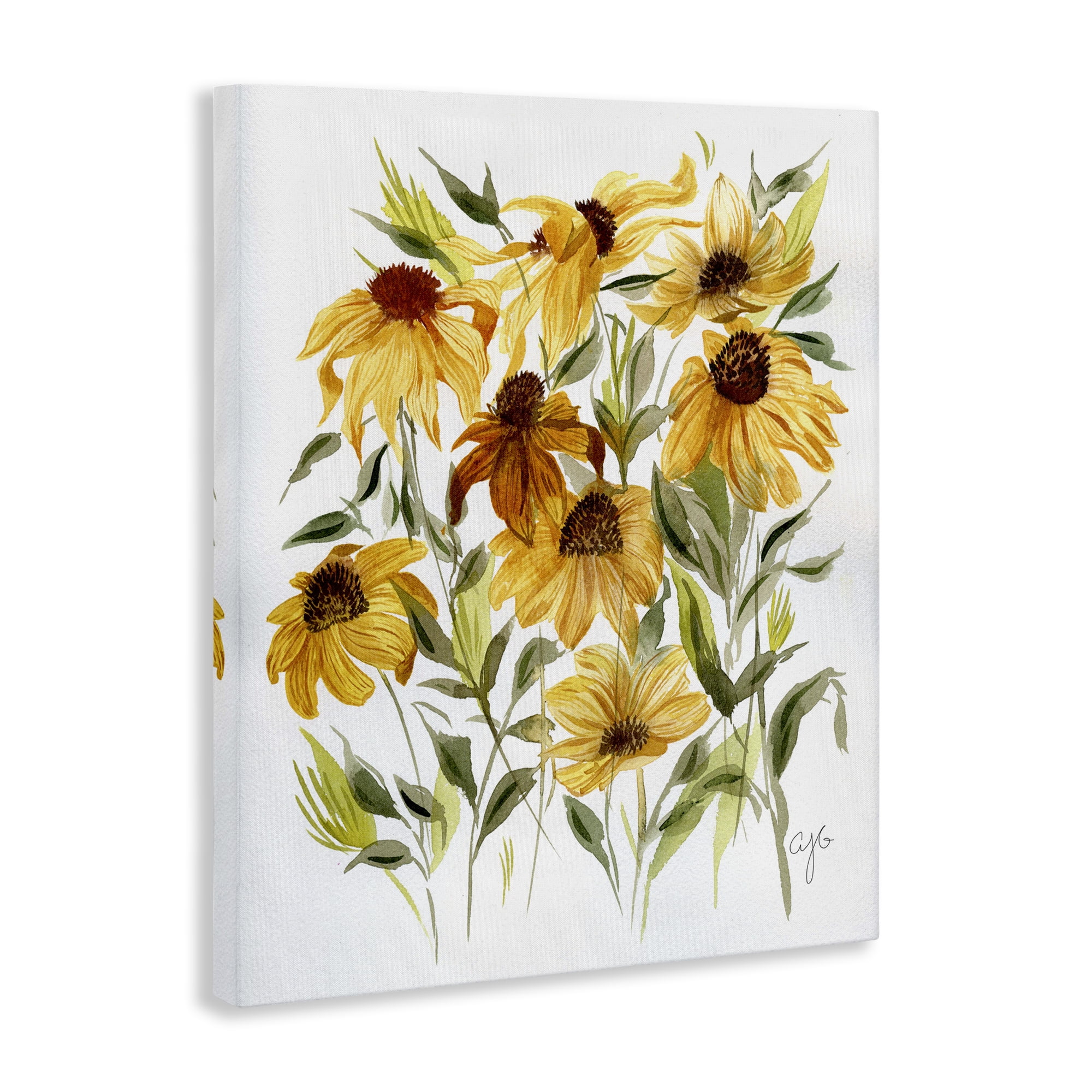 Stupell Industries Wild Rudbeckia Flowers Botanical & Floral Painting Gallery Wrapped Canvas Art Print Wall Art, 24 x 30