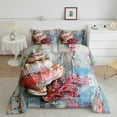thumbnail image 2 of Erosebridal Coastal Conch Coral Comforter Sets Queen Size, Rustic Farmhouse Down Comforter, Reversible 3 Pieces, 2 of 7