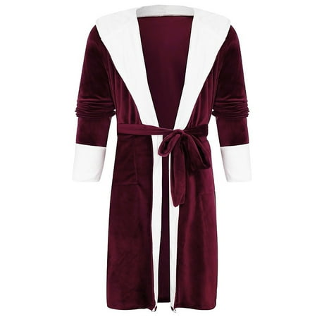 

QWANG Women Winter Plush Lengthened Shawl Bathrobe Home Clothes Long Sleeved Robe Coat