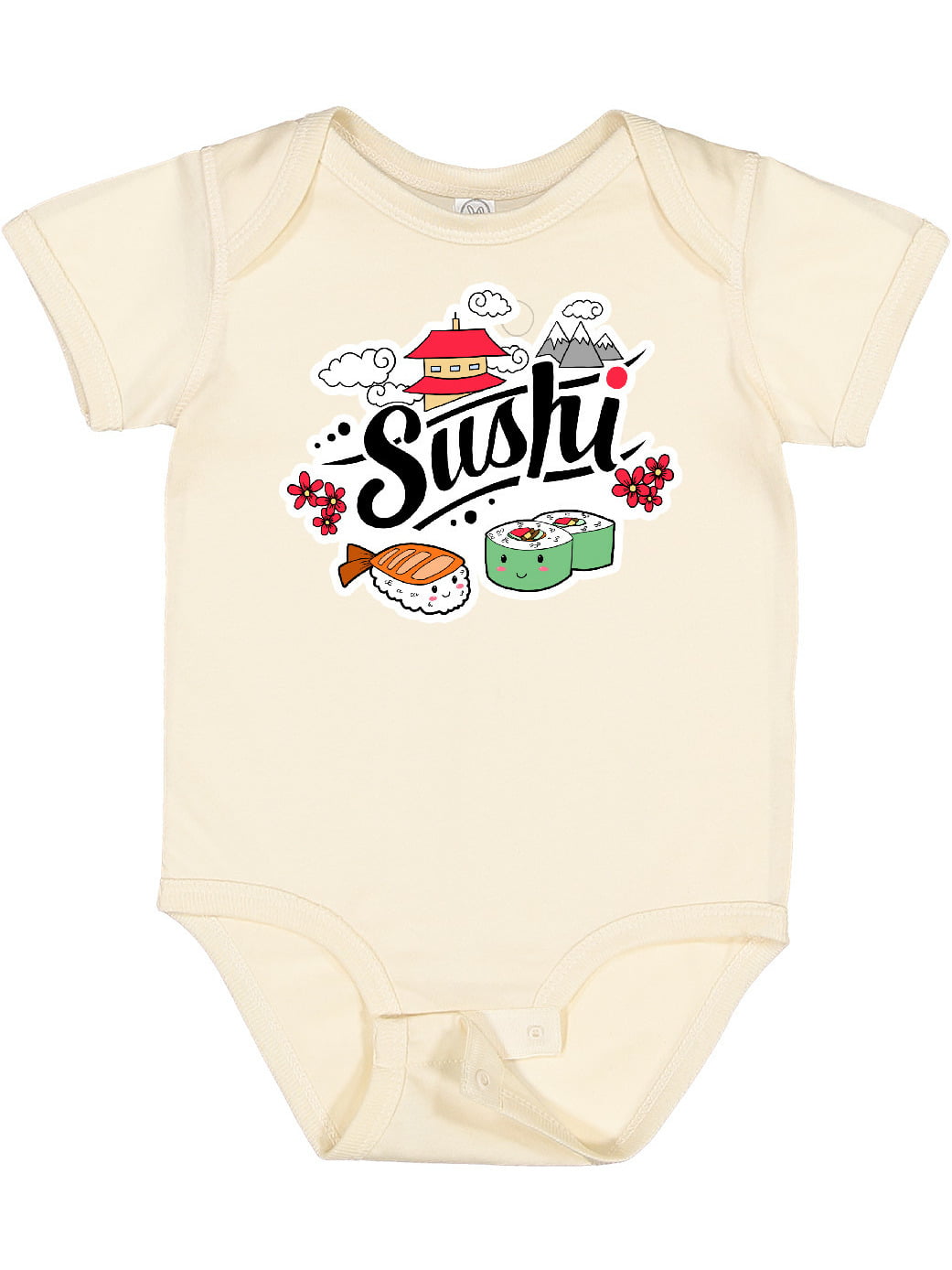 Sloth Loves Sushi Unisex Baby Short-Sleeve Fashion Bodysuit 
