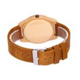 thumbnail image 4 of Relojes de madera para hombre, correa de cuero marrón, reloj informal para padrinos de boda con caja de regalo, regalo para cumpleaños de Navidad Xemadio FLD-3967, 4 of 8