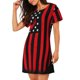 thumbnail image 2 of Fotbe Nautical American Flag Bata de Dormir para Mujer con Estampado, Camisón de Algodón de Manga Corta, Ropa de Dormir Casual, 2 of 6