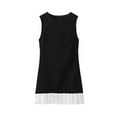 thumbnail image 3 of ClodeEU Women's Elegant Splicing Pleated Mini Dress, Fashion Round Neck Sleeveless Party Office Bodycon Dresses Black,Womens Plus XL, 3 of 7