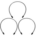 thumbnail image 1 of KELUBATU Diadema de metal para hombre Diademas de metal negras unisex Diadema de metal de diseño elegante para hombres Diadema de metal ajustable para deportes al aire libre y uso diario. (3 piezas), 1 of 1