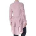thumbnail image 2 of Verona Collection Womens Ruffled Cuffed Collared Top,Dusty Pink,Small, 2 of 2