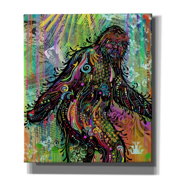 Epic Graffiti 'Bigfoot' by Dean Russo, Canvas Wall Art, 26"x30"