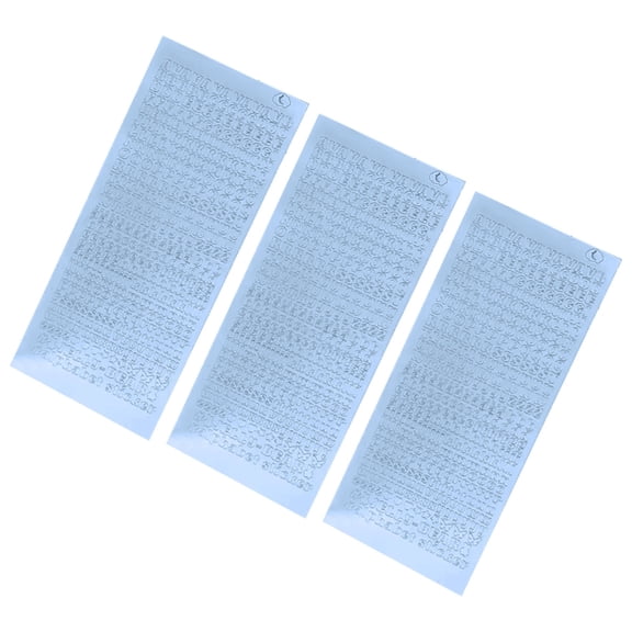 3 Sheets Alphabets Sticker Letter Sticker Korean Sticker Decorative Sticker