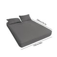 thumbnail image 3 of sruoe Fitted Sheet Set, Fitted Sheet Deep Pocket, Mattress Protector Bed Cover, Breathable Soft Non Slip for Care Bed Sheet, Bottom Sheet for Bed Bedspread, Deep Gray, 3 of 6