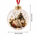 thumbnail image 3 of Glowing Christmas Ornament Lighted Mini Holiday Scene Clear Hanging Ball Bauble Warm LED Festive Decoration Keepsake Gift for Christmas Tree Home Decor, 3 of 4