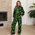 thumbnail image 4 of Xixirimido Shamrock Stars Print Sweatsuits for Women 2 Piece Outfit Long Sleeve Sweatshirt Wide Leg Sweatpants Fall Winter Fashion Lounge Set Tracksuit for St. Patrick's Day, Small, 4 of 7