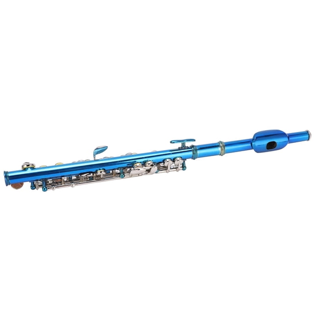Instrumentos Clave, Flauta Piccolo Brillante Azul Para Principiantes