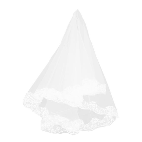 EXHUMKY Bridal Veil Lace Wedding Accessory Romantic Design for Brides 1 Piece