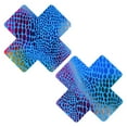 thumbnail image 6 of 20 Pairs Nipple Covers Colorful Fish Scales Nipple Stickers for Women Breast Petals Adhesive Bra Pasties, 6 of 8