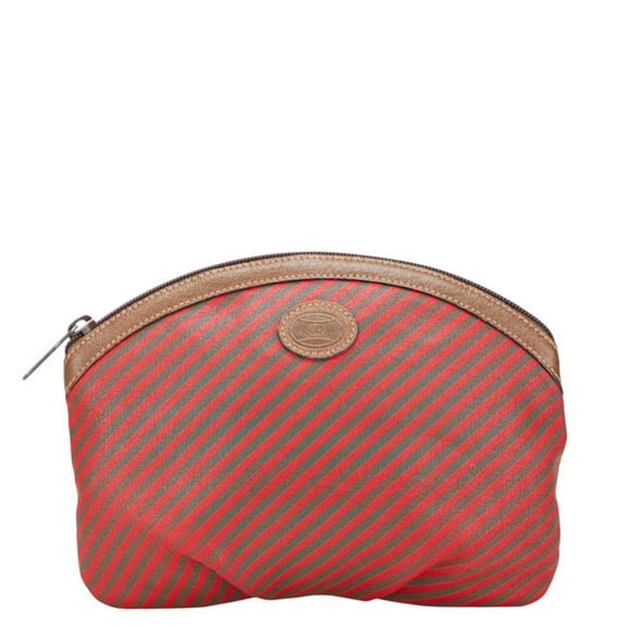 Pre-Owned Gucci Old Pouch Brown and Red Leather Women's GUCCI