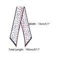 thumbnail image 3 of INSPIRE CHIC Women Fashion Printed Skinny Long Scarves, Satin Silky Black White Neckerchief Ribbon Headband 57.1x5.1" Wheat Pattern, 3 of 6