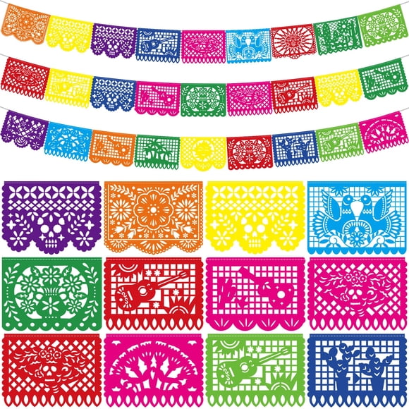 Banner de fiesta mexicana Heartome con decoración del Cinco de Mayo, 3 unidades