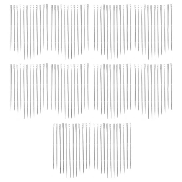 Miangastore Self Threading Needle Set Stainless Steel 120Pcs 1.7X0.04In